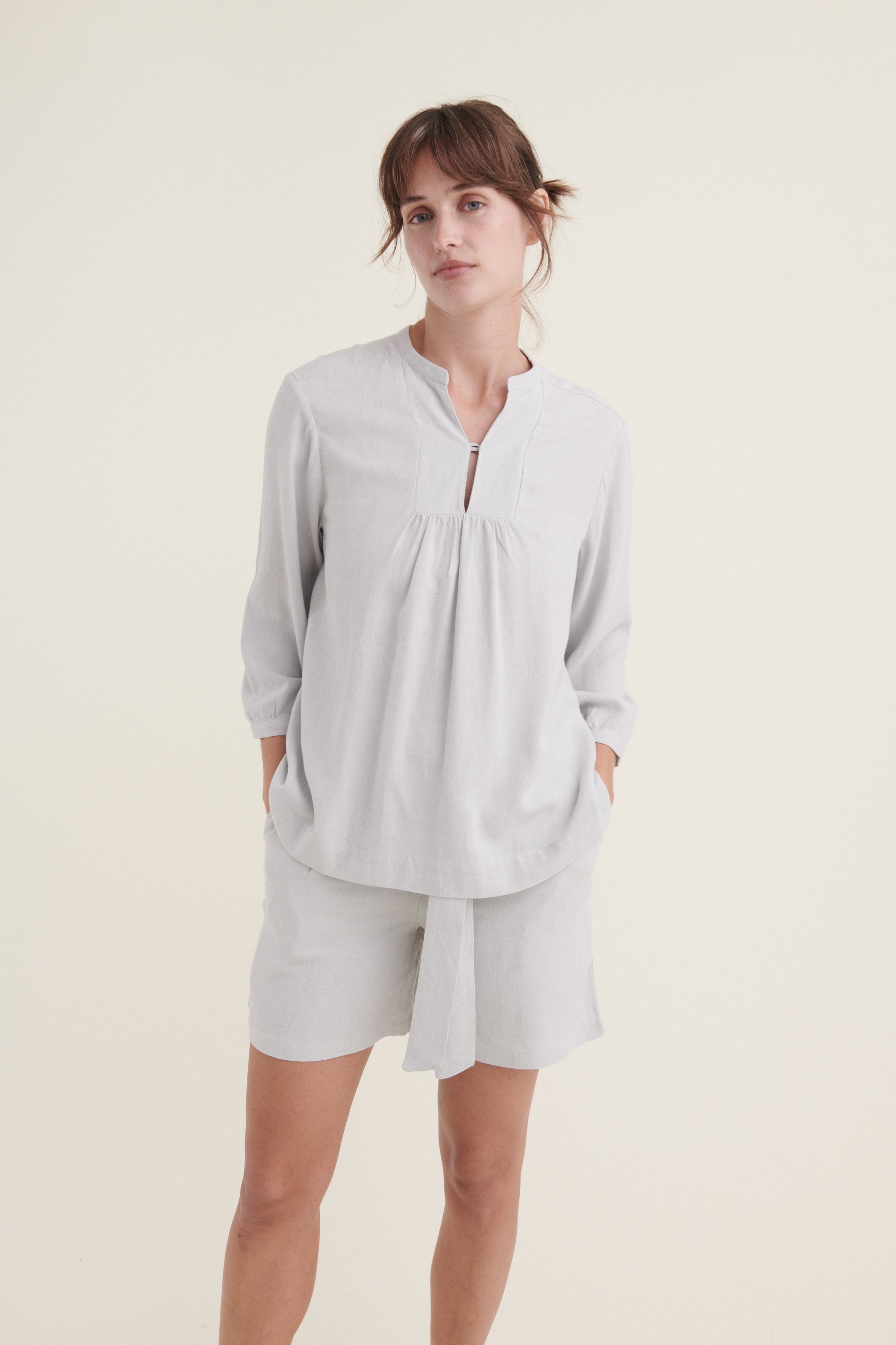 Basic Apparel Nedel Tunique Bluser 081 Stormy Grey